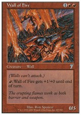 Magic the Gathering MTG Wall of Fire (227) Seventh Edition   NM