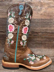 MK9012 Kid's Honey Bunch Square Toe Western Boot by Macie Bean - Picture 1 of 4
