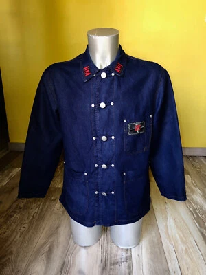 veste jeans lin homme JP GAULTIER haute jeanerie tailord taille S oversize - Photo 1/4