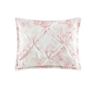 Armoire Collection Standard Toile Floral Pillow Sham Pink, New - Picture 1 of 4