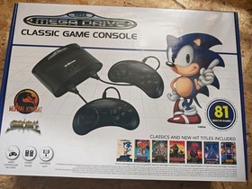 ATGAMES SEGA MEGA DRIVE CLASSIC CONSOLE BOXED 81 VIDEO GAMES SONIC THE HEDGEHOG