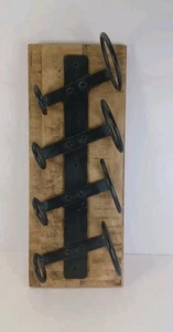 Rustic Wall Mounted Four Bottle Wine Rack - Picture 1 of 14