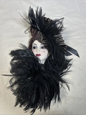 Máscara facial de dama creaciones únicas decoración colgante de pared firmada 422/1000 Foto 1 de 4