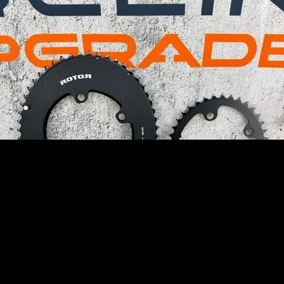 Rotor Q-Rings Oval 53/39t 110mm 4-Bolt Bike Chainring Set 199g - Image 1 of 4