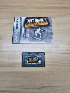 NINTENDO GAMEBOY ADVANCE TONY HAWK'S UNDERGROUND GAME & MANUAL - 2003 - Picture 1 of 2