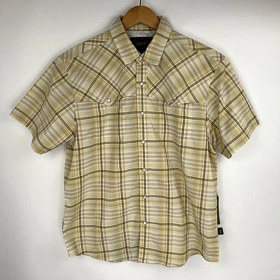 Howler Brothers Open Country Tech Shirt Mens Medium Plaid Pearl Snap NWT - Image 1 of 4