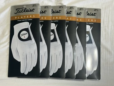 New Titleist Players Cabretta Leather - Lot of 6 Golf Gloves Medium-Large M-L - Image 1 of 4