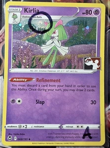 1 Swirl 🌀 Kirlia 068/195 (Cosmos Holo) Play! Prize Pack English Pokémon Card A - Picture 1 of 2
