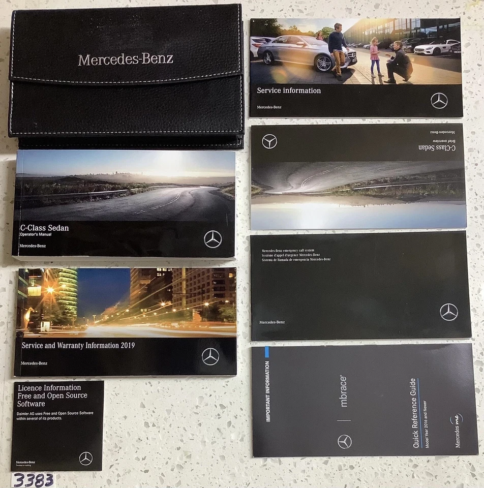 Mercedes-Benz Clase C 2019 sedán manual del propietario operador conjunto de guía del usuario Foto 1 de 1