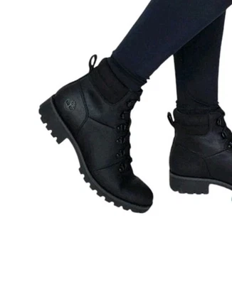 Timberland women  leather hiker boots black block heel outdoor Size 10 - Image 1 of 4