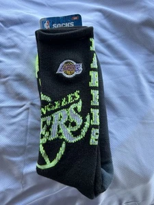 NBA Los Angeles Lakers Large Black Athletic Socks w/ Logo {For Bare Feet} New - Picture 1 of 3
