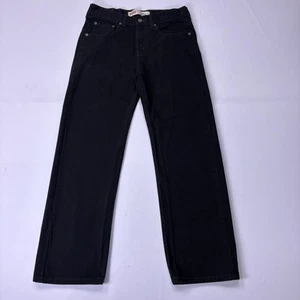 Levi 550 Relaxed Youth Boys 16 (30x28) Black Cotton Denim Jeans - Picture 1 of 15