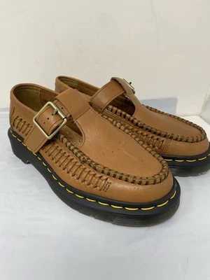 Dr. Martens Woven Adrian T Bar Loafer Mary Jane Shoes Women’s Us Size 5 Brown - Image 1 of 4