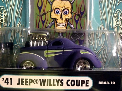 MUSCLE MACHINES 1941 41 JEEP WILLYS COUPE BLVD BLASTERS -- 1/64 DIECAST   - Image 1 of 3