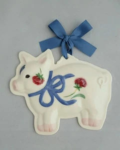 Lenox Pig Cookie Press Poppies On Blue Barnyard Collection Country Kitchen Decor - Picture 1 of 8
