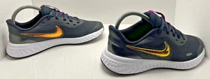 Nike Boys Revolution 5 Power CW3263-001 Black Running Shoes Sneakers Size 5y - Picture 1 of 11