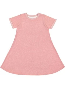 LAT Apparel 2679 Youth Girls' Melange French Terry Dress - Picture 1 of 5