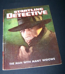 Startling Detective #199 1945 True Police Cases magazine, "Man with many Widows" - Picture 1 of 8
