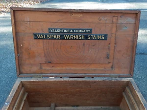 Large antique wooden carpenters tool chest box - Picture 1 of 11