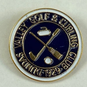 Dundas Valley Golf & Curling Club 1929 Ontario Canadá sombrero pasador solapa pasador - Imagen 1 de 4