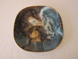 PLACA NUMERADA A MANO ROSENTHAL HANS ERNI 1992 VINTAGE DOS CABALLOS - Imagen 1 de 5