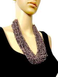 N6406 BOLD BOHO Multi strand crochet Tribal Gypsy Fashion Ethnic NecklaceJewelry - Picture 1 of 10