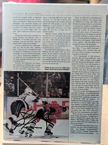Steve Thomas Chicago Black Hawks Signed Media Picture Page,Poster - Picture 1 of 1