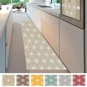 Tappeto Passatoia Cucina Antiscivolo Al Metro Lavabile Gomma Corridoio Bagno Pvc - Imagen 1 de 7