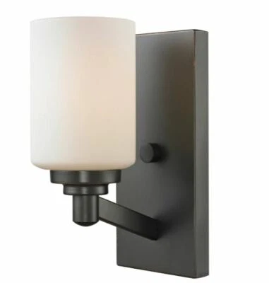 Aplique de pared Z-Lite Montego 411-1S bronce cobre 1 luz con vidrio opalino mate Foto 1 de 4