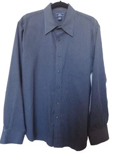 Dockers Dress Shirt Blue Striped Long Sleeve Men's Size Large (16 - 16 1/2) - Picture 1 of 3