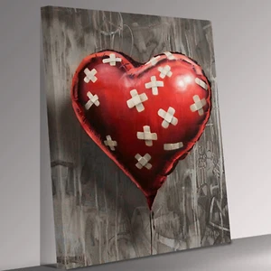 Impresión de cuadro de arte de pared en lienzo BANKSY BALLOON HEART lista para colgar - Imagen 1 de 6
