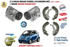 FOR SMART FORTWO 08DT 1.0 2007- 2X REAR BRAKE WHEEL CYLINDERS SET + SHOES KIT - Picture 1 of 1