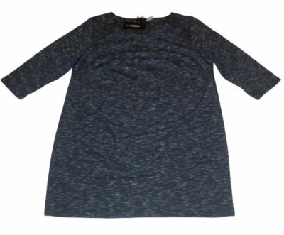DAMEN TUNIKA LONGSHIRT3/4  LANGARMSHIRT TASCHEN  MIAMODA BLAU MELLIERT 62 NEU - Bild 1 von 3