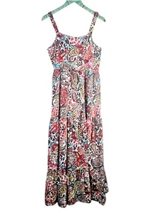 Brand of Gypsies BOG Collection Stretchy Strap Tiered Maxi Summer Dress, Sz M - Picture 1 of 11