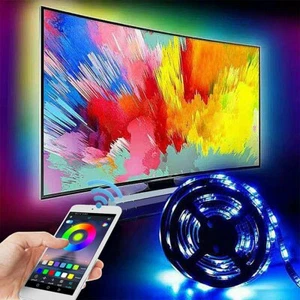 5M 10M 15M 20M RGB LED Strip Lights SMD Wifi Music Control Power For Room Kits - Picture 1 of 25