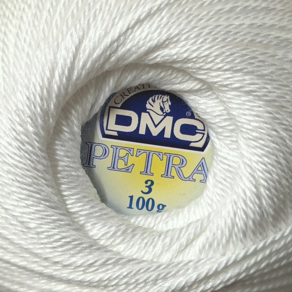 DMC Petra Crochet Thread - Colour: B5200 - Cotton - Size 3 - 100g - Image 1 of 1