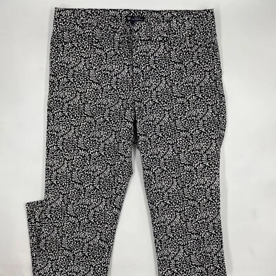 Pantalones chinos ajustados Gap para mujer talla 6 negros blancos con estampado floral de algodón ajustados Foto 1 de 4