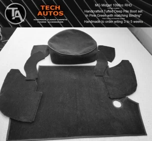 Boot Trunk Carpet Set Handmade to Order Auto Velour MG Midget - Picture 1 of 5
