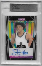2023 Leaf Vivid Technicolor SCOOT HENDERSON Autograph 1/1 Encased Proof - Black