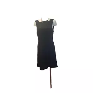 Vestido Negro Casa Blanca Mercado Negro Plisado Sin Mangas Línea A Talla 12 - Imagen 1 de 10