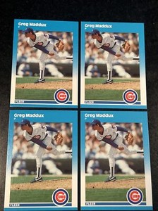 1987 Fleer Update Greg Maddux #U68 Lot of (4) Rookie Cards RC HOF Braves Cubs