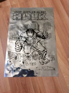 SUPER SELTENES MARVEL COMICS FOLIENPOSTER ORIGINAL. 1978 DER UNGLAUBLICHE HULK AVALON CO. - Bild 1 von 9