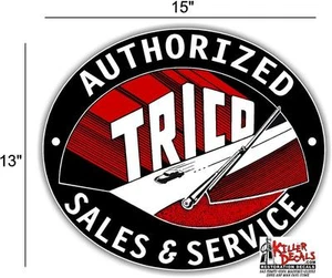 (TRICO-3) 15" TRICO WINDSHIELD WIPER GARAGE MANCAVE GAS OIL STICKER DECAL - Picture 1 of 1
