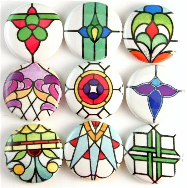 vitral artes y manualidades misión nevera imán pin insignia botón cabina encanto Foto 1 de 1