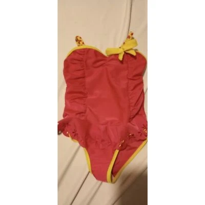 Traje de baño Rugged Bear niñas talla 24 meses rosa y amarillo Foto 1 de 4