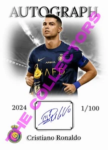 CRISTIANO RONALDO, AL-NASSR 2024. AUTOGRAPH . COLECTION CARD. NO PANINI/NO TOPPS - Imagen 1 de 2