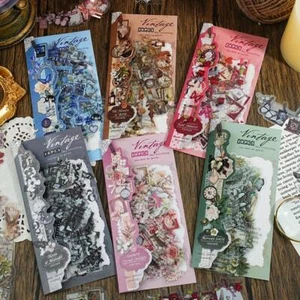 20Pcs Vintage Stickers Floral Butterfly Long Decals Journal Card Diary Scrapbook - Picture 1 of 13