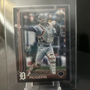 2025 Topps Series 1 - Jake Rogers #55 Black /74 - Picture 1 of 2