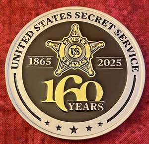 US SECRET SERVICE CHALLENGE COIN / 160TH ANNIVERSARY OF THE SECRET SERVICE - Bild 1 von 4