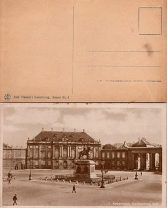 Alex Vincents Kunstforlag Copenhagen Amalienborg Slot Postcard Sepia Unposted - Picture 1 of 1